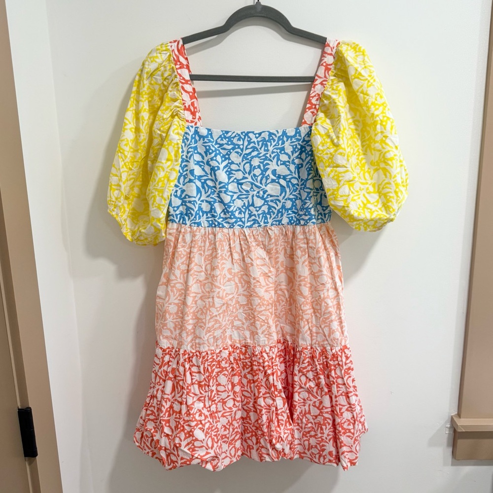 Oliphant Canary Multi Bubble Skirt Mini Dress